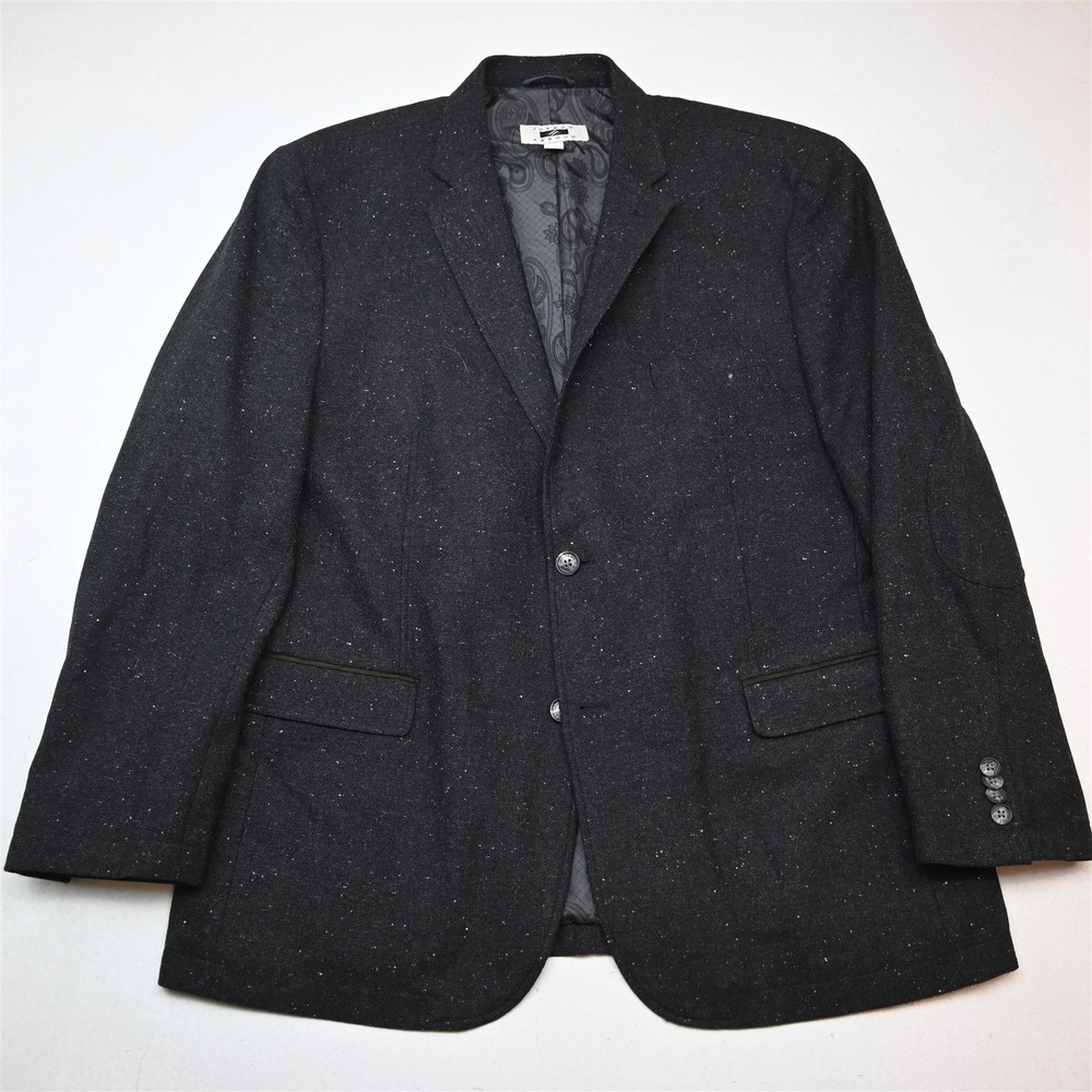 NEW Joseph Abboud 46R Gray Fleck Wool Tweed Mens Blazer Suit Jacket Sport Coat